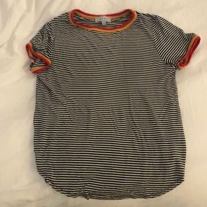 Very soft, black and white stripped tee